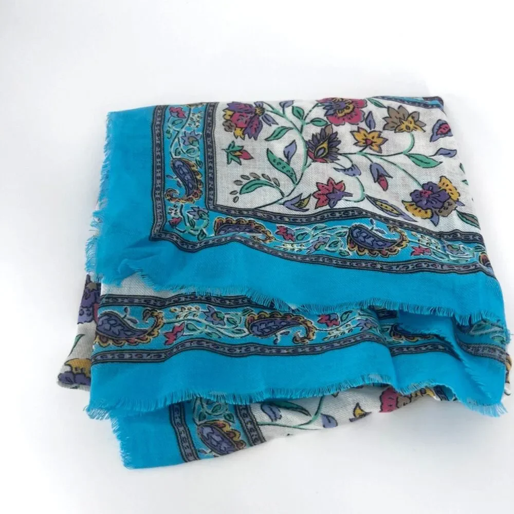Carriage Court‎ NWT Made in Italy Fashion Scarf Wrap VTG Square Floral Print